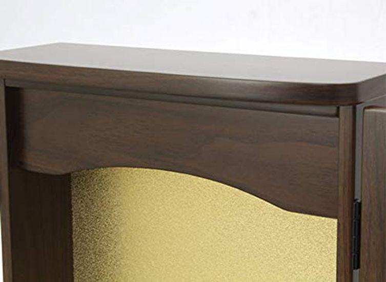 Soka Gakkai Buddhist Altar Compact Grand Mini Buddhist Altar (Walnut Style)