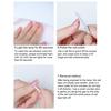 Yousheng 1 Set Gel Nail Stickers for Fragile Nails Easy Removal Waterproof Nail Art Stickers DIY Nail Art Decals with File Wooden Stick Cotton Pad