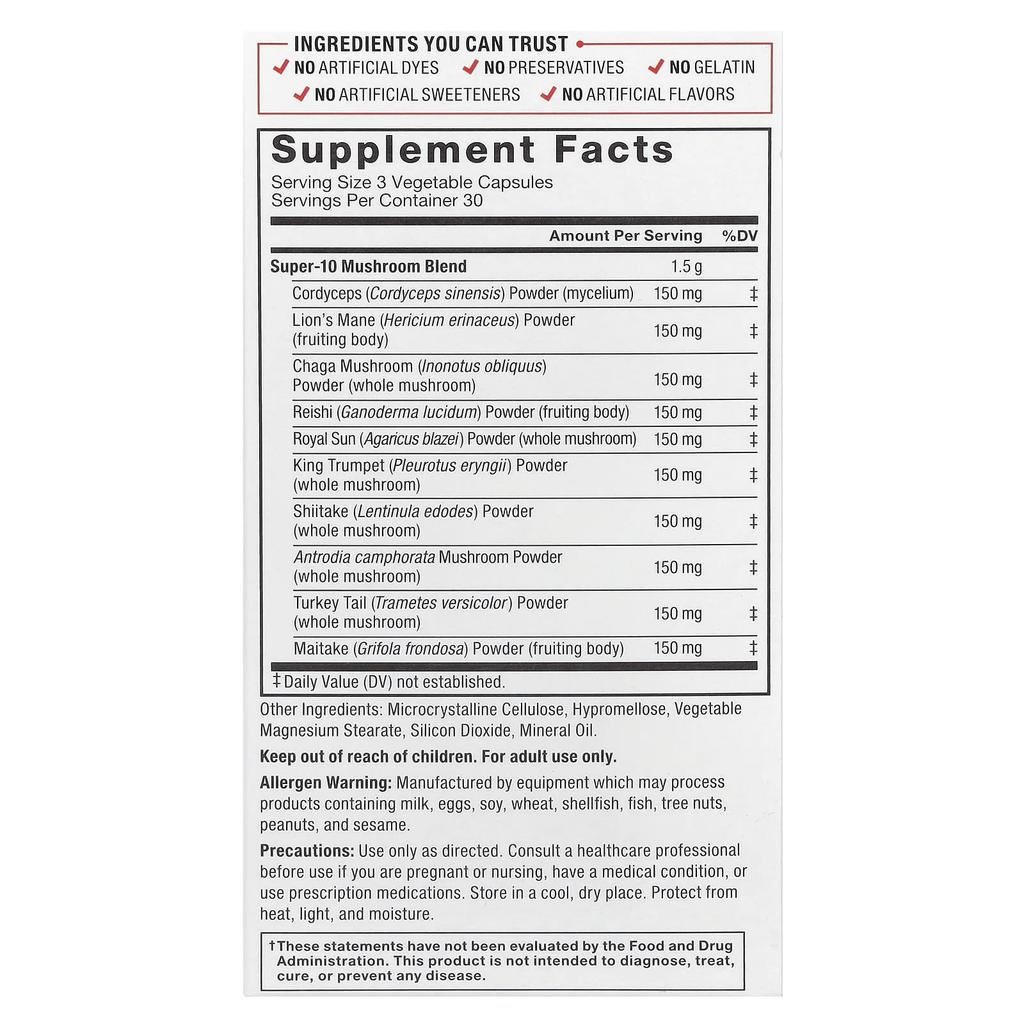 Modern Mushroom, Veggie Capsules 90
