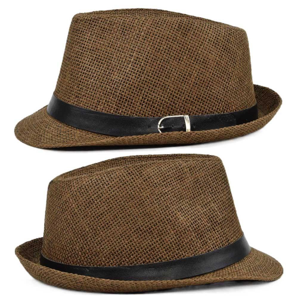 Fashion Beach Summer Unisex Cowboy Fedora Hat Sun Hat Straw Panama Cap Jazz Hat