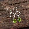 Peridot Gemstone 925 Sterling Silver Boho Jewelry Handmade Dangle Earrings 1.90" EE-16-1
