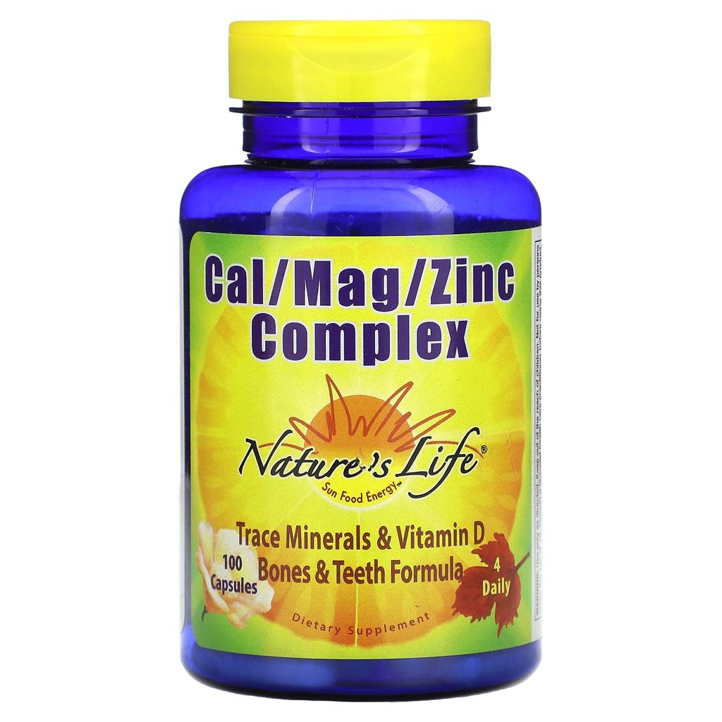 Nature's Life Cal/Mag/Zinc Complex, 100 Capsules