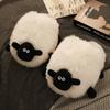 2024 New Arrival Furry Slippers White Sheep Slippers Girls Gift Flurry Slides Women Indoor Floor Design Mules Slippers