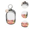 Clear Figure Display Bag Mini Doll Storage Zipper Closure Portable 12x7.5x18cm Tiny Figures Case