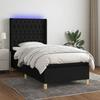 VidaXL Slat Bed Base with Mattress and LED, Upholstered Bed, Single Bed, Adult Bed for Interior Bedroom, 3139095