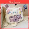 Plush Cat Star Backpack Animal Shoulder Bag With Adjustable Shoulder Straps