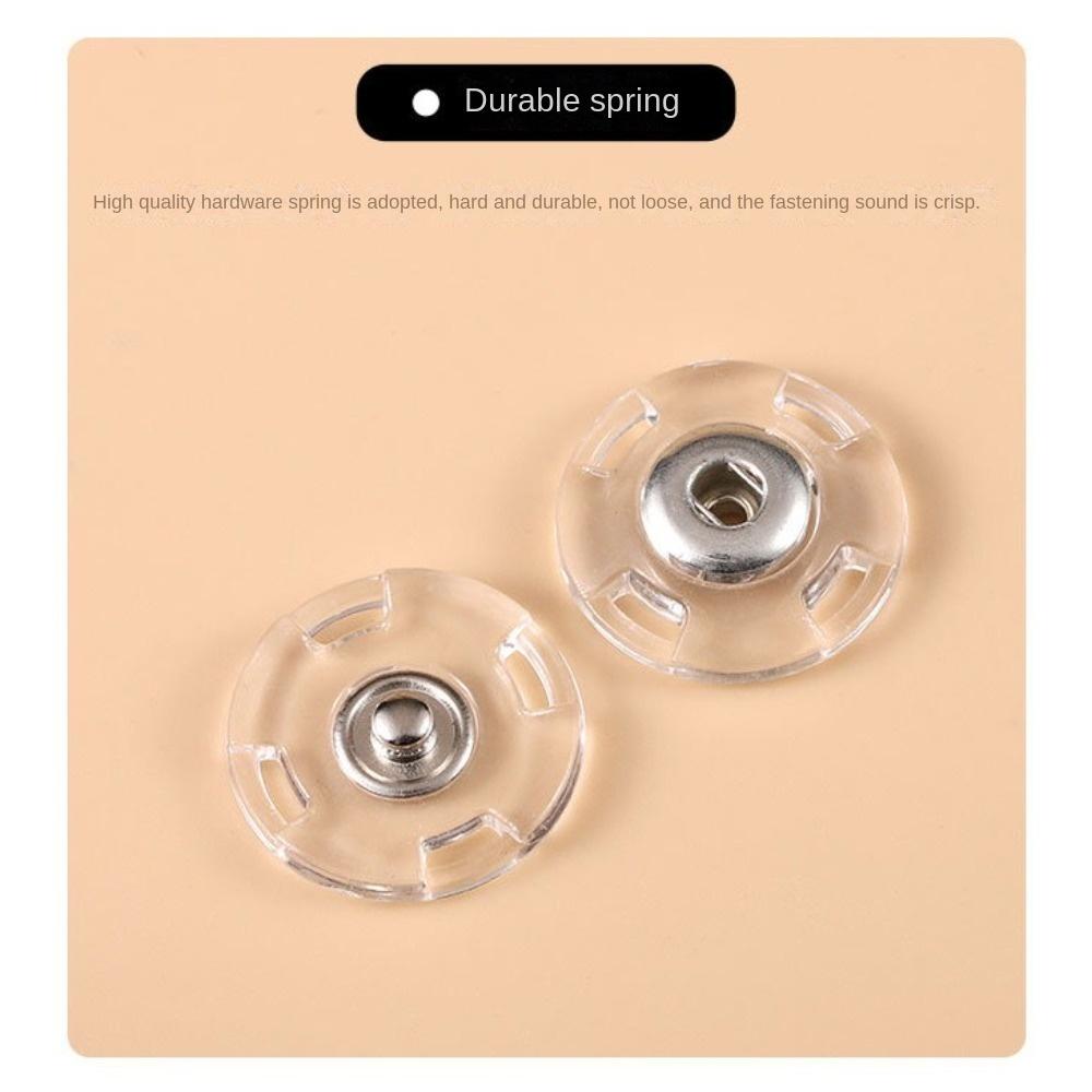 10Pcs Round Fastener Transparent Snap Fastener New Snap Button