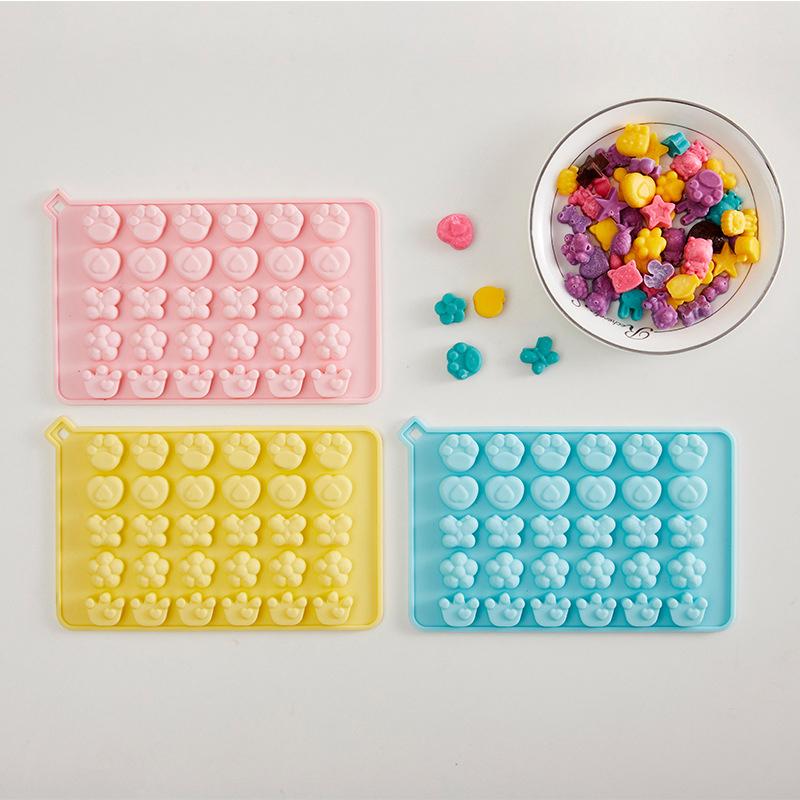 Mini Cartoon Candy Fondant Molds Gummy Silicone Chocolate Mold Cake Biscuit Baking Mould Ice Tray Mold