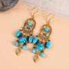 Exotic Style Gold Fringed Earrings Retro Ethnic Style Bohemian Temperament Advanced Sense Earrings Long Earrings Women
