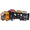 Decorative Alloy Car Model Back-to-force Trailer Transporter Toy