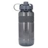 2000ml Sports Water Bottle with Spout and Straw Large Capacity Portable Outdoor Water Bottle with Carrying Strap Grey