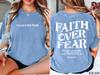 Faith Over Fear T Shirt, Aesthetic Christian, Bible Verse,Jesus,Church,Religious