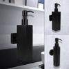 Wall Mounted Bathroom Accessories Hand Press Black Soap and Lotion Dispenser Stainless Steel Tower Shampoo Dispensers