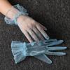 Ultra Thin Gauze Lace Gloves Short Wedding Mesh Gloves Elastic Women Tulle Gloves  Ladies