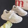 Autumn New Leather Platform Dad Shoes Women's Shoes New Versatile Ins Trendy Casual Sport Ball Shoes