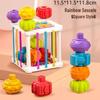 Rainbow Sesele Sensory Toy: Shape & Color Learning for Infants & Toddlers, Enhancing Fine Motor Skills & Early Education.
