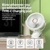 Portable Camping Fan Rechargeable Desktop Portable Air Circulator Wireless Ceiling Electric Fan with LED Light Clip-on Fan