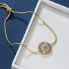 Round Micro Inlaid Zircon Pull Bracelet Adjustable Size Bracelet