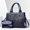 New Model Mother Simple Crocodile Print Large Capacity Bag Women's Fashion Handbag Advanced Sense of Everything Commuter Tote Bag