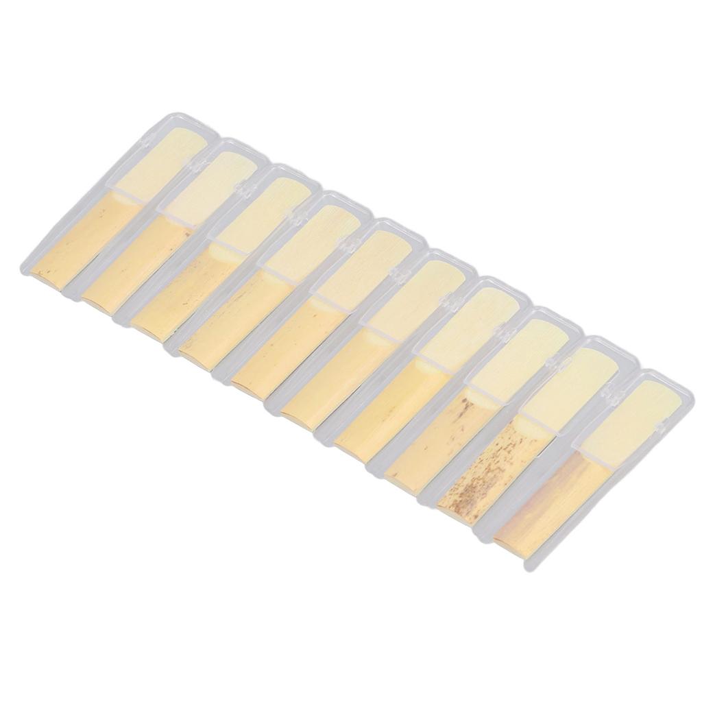 10PCS Professional Sax Reeds 2.5 Strength Bb Soprano Saxophone Traditional Reeds for Beginner