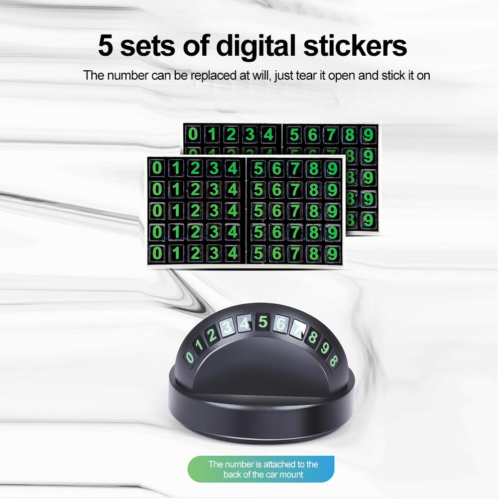 Rotatable Car Phone Holder Stand Desk Dashboard Sticking Smartphone Support GPS Navigation Car Mount With Parking Phone Number Plate