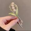 New Women Elegant Gold Lily of The Valley Geometric Crab Claw Hair Hairpin Clips Vintage Metal Headband Hair Accessories