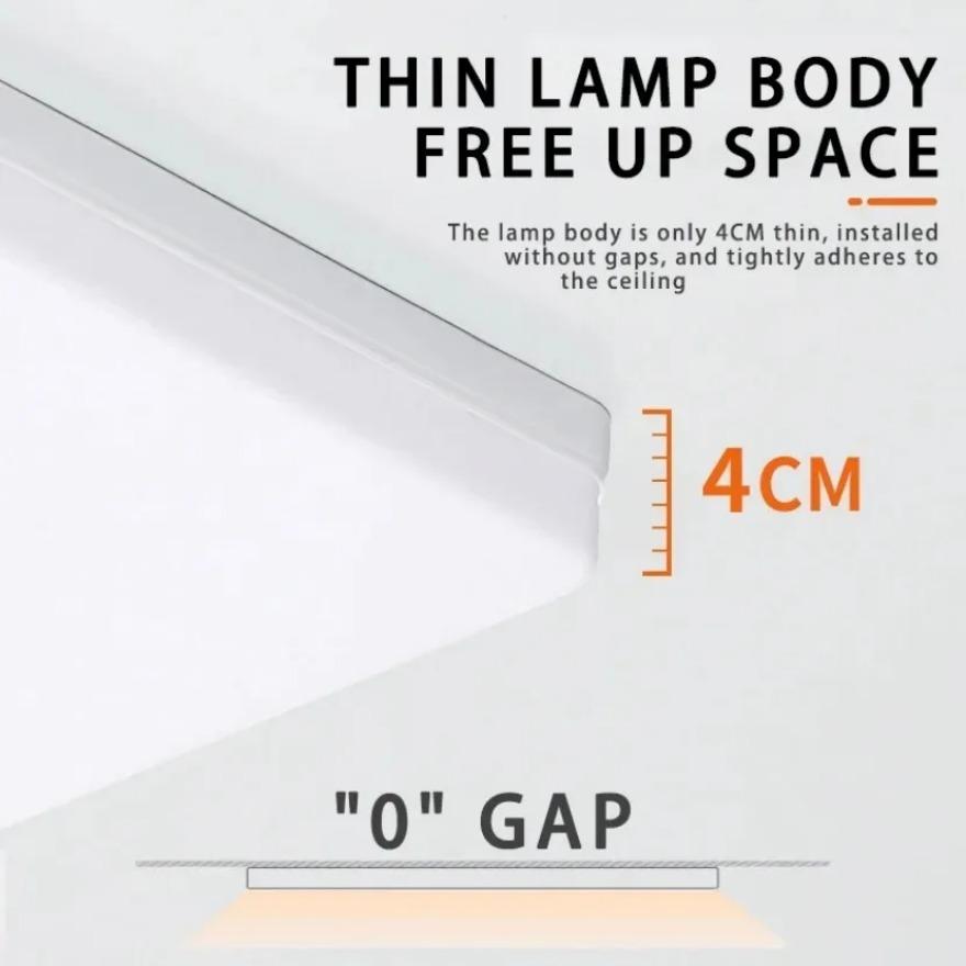 Modern LED Ceiling Light Square Energy-saving Home Light 48W36W24W18W Living Room Dining Room Bedroom Indoor Lighting 85-265V