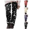 Women Fashion Christmas Print High Strength Elastic Belly Soft Leggings