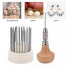 23pcs Bead Grain Tool Sets Graver Beader with Graver Wood Handle for Diamond Stone Setting Graver Jeweler Jewelry Tool