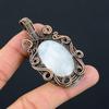 Fancy Moonstone Gemstone Pure Copper Wire Wrapped Handmade Pendant Jewelry
