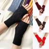Women Female Gloves Winter Outdoor Fingerless Mittens Driving Gloves Elastic