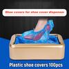 Shoe Covers Plastic Thick Disposable Shoe Covers for Shoe Cover Dispenser 100 Pcs Blue