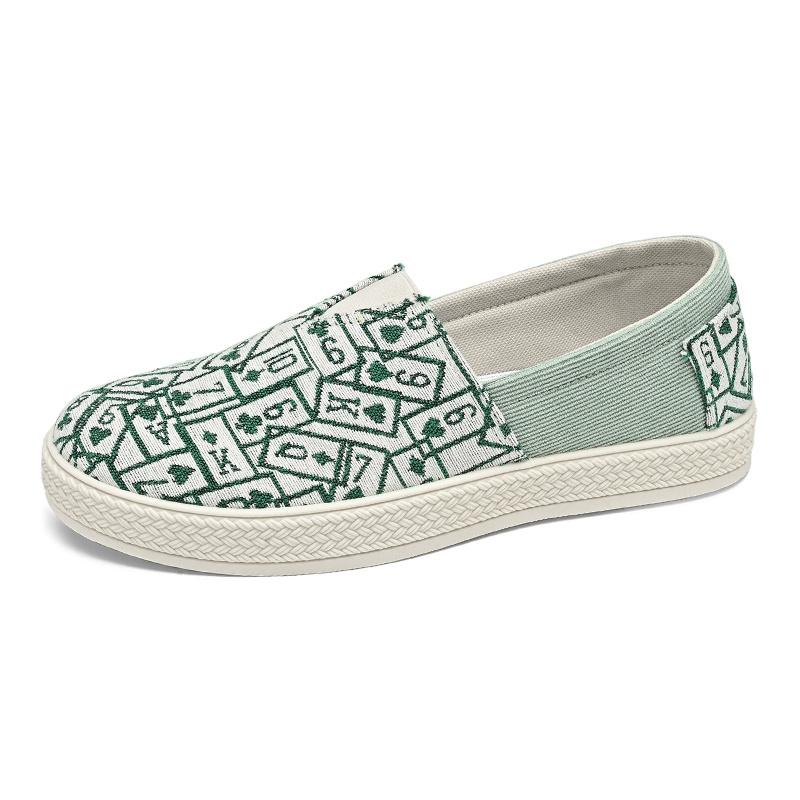 2024 New Summer Fisherman Shoes Men Fashion Print Green Espadrilles Men Loafers Shoe Breathable Slip-On Casual Shoes Man Driving