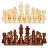 32 Pieses Wooden Chess Standard Tournamen Staunton Wood Chessmen 8Cm King Height Suit Beginner Pieces Educational Toy