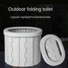 With Storage Bag Portable Potty Waterproof Car Trash Can Outdoor Folding Toilet  for Children
