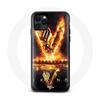 Case for Iphone 13 Mini Vikings Series Season 6 Logo V Sword of Fire Black Background