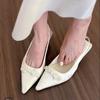 Fashion Bow High Heels European and American New Pointed Thin Heels Celebrity French Fashion Versatile Headed Sandals