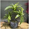 Artificial Palm Tree High Grade Creative Simulation Plant Potted Decor Fake Flowers 3 Heads Turtle Back Leaf Christmas Supplies