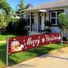 Merry Christmas Banner Flag Pulling Xmas Santa Claus Hanging Decor Outdoor