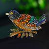Creative Animal Brooch Full Of Rhinestones Bird Brooch Clothing Exaggerated Accessories Bird Pin Brooch