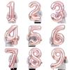 32\ Inch Giant Rose Gold Birthday Helium Foil Mylar Big Number Balloon Birthday Wedding Decorations