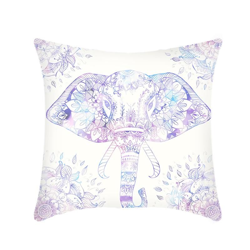 Creative Bohemian Style Mandala Sofa Pillow Cover Tatami Bay Window Pillow Cover Short Plush Printed Cushion