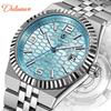Durenwei Men's Luminous Waterproof Stainless Steel Automatic Watch with Calendar