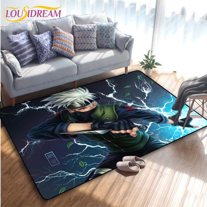 Anime Naruto 3D Printing Rug for Kitchen Doormat Bedroom Carpets for Living Room Laundry Bathroom Non-slip Floor Mat