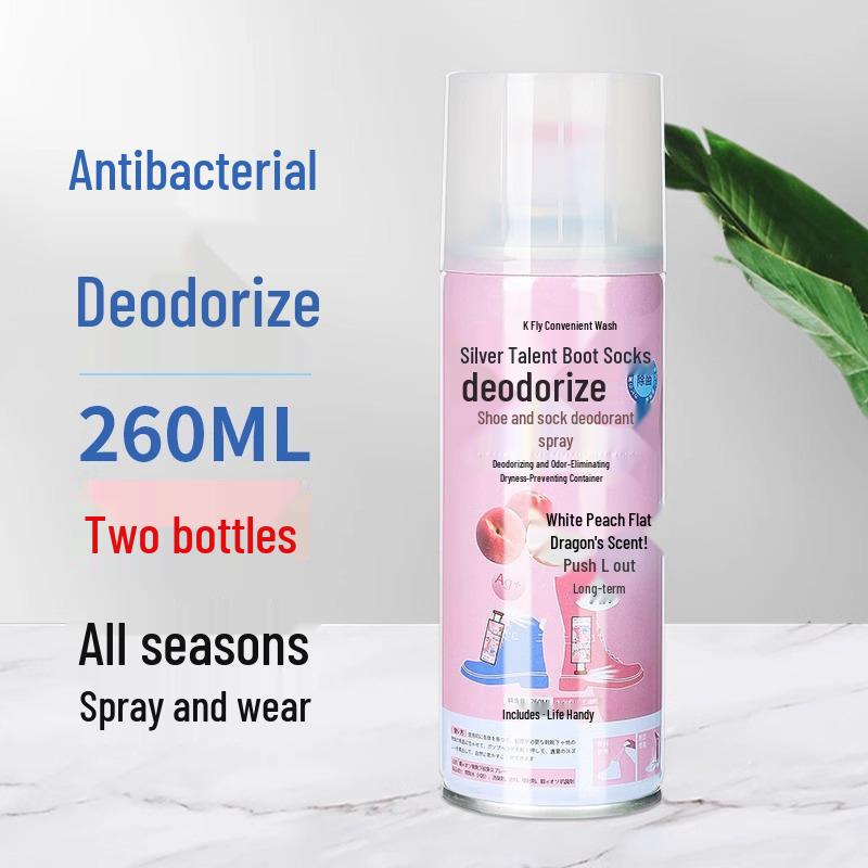 Sneaker & Shoe Deodorizer Spray - Odor Eliminator for Sports Shoes, Socks, Cabinets & Disinfection