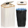 110L Home Recycling Bin Foldable Recycle Storage Container with Reusable Inner Bag For Kitchen Recycle Bottle Cans Glass Cartons