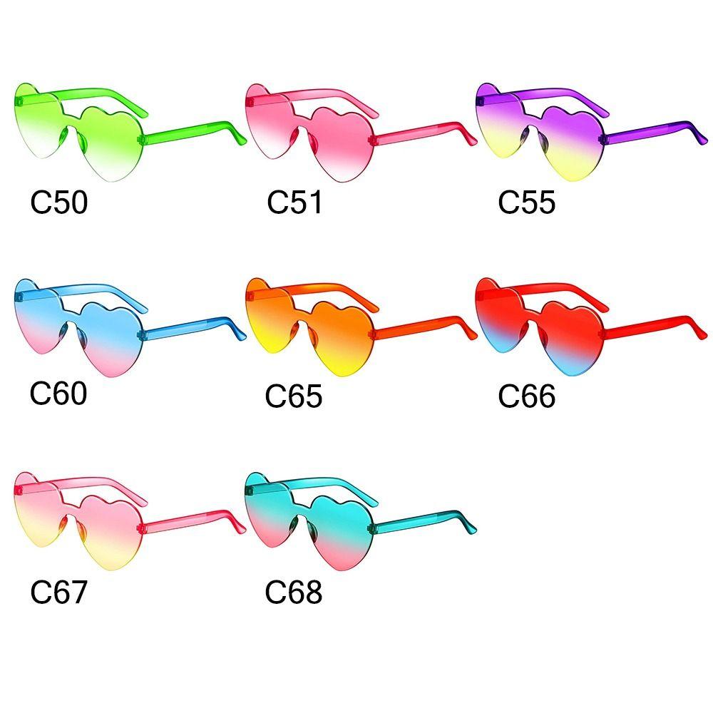 Adults Colorful Candy Color Party Sun Glasses Shades Heart Glasses Heart-shaped Sunglasses