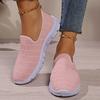 Summer Sneakers Slip On Flat Shoe Women's Fashion Casual Loafers Walking Shoe Outdoor Mesh Soft Bottom Sports