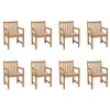Day and Night - Day and Night Garden Chairs 8 Pcs Solid Teak Wood Beige Cushions