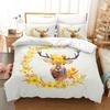 Fashion Home Bedding Quilt Cover Bedroom Home Quilt Cover Pillowcase 3D Printed Animal Quilt Cover Set Deer Motif Bedroom Bedding